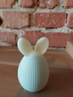 Świeczka sojowa naturalna Pisanka ZAJĄC Wielkanoc jajo BIAŁY