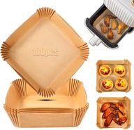 WKŁAD PAPIEROWY DO FRYTKOWNICY DO AIR FRYER ZESTAW 100szt