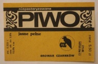 ETYKIETA - CZARNKÓW - BROWAR CZARNKÓW - PIWO jasne pełne niepasteryzowane
