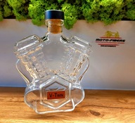 KARAFKA w kształcie SILNIKA MOTOCYKLOWEGO V2 na whisky alkohol NA PREZENT