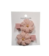 Mini spineczki do włosów szydełkowy kwiatek 2 szt.