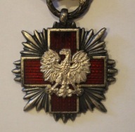 PCK - CZERWONY KRZYŻ PCK - ODZNACZENIE Z WSTĄŻKA - ŁADNE