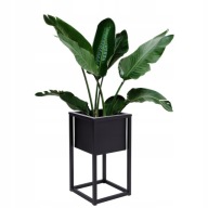 KWIETNIK METALOWY STOJĄCY NA KWIATY DONICZKĘ LOFTOWY STALOWY WYSOKI 40 CM