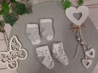 Śliczne skarpetki 0-3mies 2pak