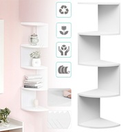 PÓŁKA NAROŻNA NA ŚCIANIE Z 5 PÓŁKAMI, PÓŁKA NA RZECZY, PÓŁKA W SALONIE