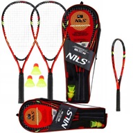 Zestaw do Speedmintona Nils NRS001 - 2 Rakiety + 3 Lotki + Pokrowiec