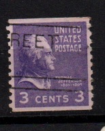 Znaczek 3 cent Thomas Jefferson 1938r.