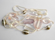 DŁUGI NASZYJNIK TASIEMKA KORALE 120 CM