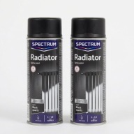 2 SZT. Farba do grzejników Spectrum CZARNA Spray 400ml wysokotemperaturowa