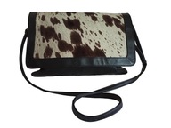 REAL LATHER torebka skórzana skóra z włosiem