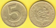 Peru 5 Sol De Oro 1979 r.