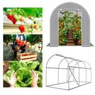 Biały ogrodowy tunel foliowy 2x3m Szklarnia ogrodowa 6 m² Mocna Konstrukcja