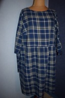 * BONPRIX* PIĘKNA SUKIENKA BWEŁNIANA W KRATKĘ Z KIESZENIAMI I HAFTAMI _50