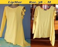 Żółta asymetryczna bluzeczka - Tunika Roz. 38