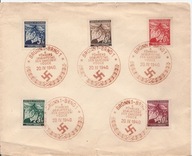 TRZECIA RZESZA -BOHMEN UND MAHREN -koperta znaczki stemple 1940 rok