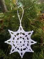 Gwiazdki - szydełkowe , komplet 6 sztuk