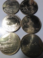 2 zł zestaw 6 monet seria polskie okręty