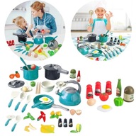 ZESTAW KUCHENNY DLA DZIECI ZABAWKA NACZYNIA PRZYPRAWY ZASTAWA DUŻY PREZENT