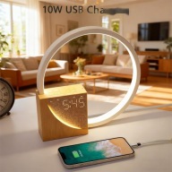 Lampka nocna do sypialni blonbar z budzikiem