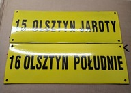 2 x Tabliczka tablica emaliowana szyld PRL, Olsztyn, Allenstein