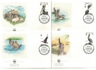 7-FDC25-Wyspy British Virginia, WWF -Pelikany,1988r