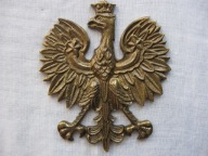 DUŻY MOSIĘŻNY ORZEŁ WZÓR 1927 PRZEDWOJENNY 7,5 cm