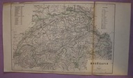 MAPA - SZWAJCARIA - SWISS, SWITZERLAND - STARA MAPA