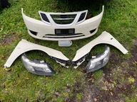 SAAB 93 II 07-12 BŁOTNIKI, LAMPY, ZDERZAK PRZÓD, KOMPLET. KOLOR KREMOWY