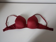 Śliczny biustonosz Nisan bordowy push-up r.90