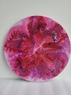 Ognisty kwiat, abstrakcja, farby akrylowe, aukcja charytatywna