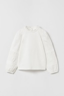 ZARA BIAŁA BLUZKA Z HAFTEM DLA DZIEWCZYNKI 152