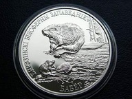 BIAŁORUŚ 1 RUBEL 2002 BÓBR BOBRY