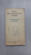 Mapa krajoznawcza Polski WOJEWODZTWO KIELECKIE ... (1955)