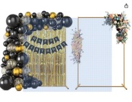 JB516 STELAŻ METALOWY KWADRATOWY 1.8m x 1.2m BALONY KWIATY ŚLUBNA DEKORACJA