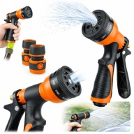 PISTOLET NA WAŻ OGRODOWY ZRASZACZ WODY REGULACJA 8 FUNKCJI DO PODLEWANIA