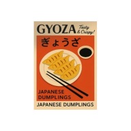 Plakat „Gyoza” – Minimalistyczny Plakat Kuchenny