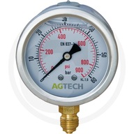 Manometr hydrauliczny dolny 1/4" 63mm 0-60bar pionowy tarczowy