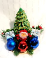 Mini stroik Choinka Świeca sojowa Dekoracja stołu Prezent Boże Narodzenie