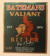 ETYKIETA - BATEMANS VALIANT - BITTER - BREWED AND BOTTLED BY GEORG BATEMAN