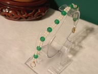 Bransoletka ze sztucznych pereł i szkła 16,5 cm, handmade