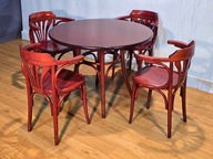 STÓŁ OKRĄGŁY Z KRZESŁAMI, VINTAGE (171)