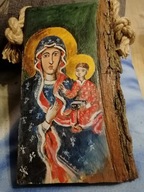 Obraz malowany na drewnie