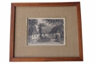 MARTIN F. LARSEN STARA GRAFIKA ANTYK DENMARK VINTAGE piękna oprawa