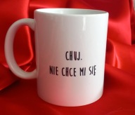 Kubek handmade z humorystycznym napisem