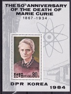 1984 Korea Maria Curie Skłodowska Mi blok 188 **