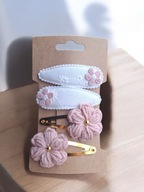 Spinki do włosów szydełkowe kwiatki 4 szt.