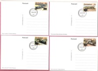 Zimbabwe d.Rodezja 1985, PHQ FDC 4szt. dawne lokomotywy parowe, kolej