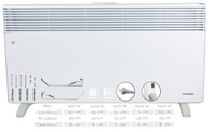 GRZEJNIK ELEKTRYCZNY ENERGOOSZCZĘDNY KONWEKTOROWY ŚCIENNY EWX-2000W