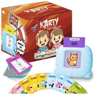 CZYTNIK KART DO NAUKI SŁÓWEK POLSKI ANGIELSKI 1020+ SŁÓW 3 TRYBY