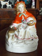 XIXw. Staffordshire - kobieta z pieskiem.